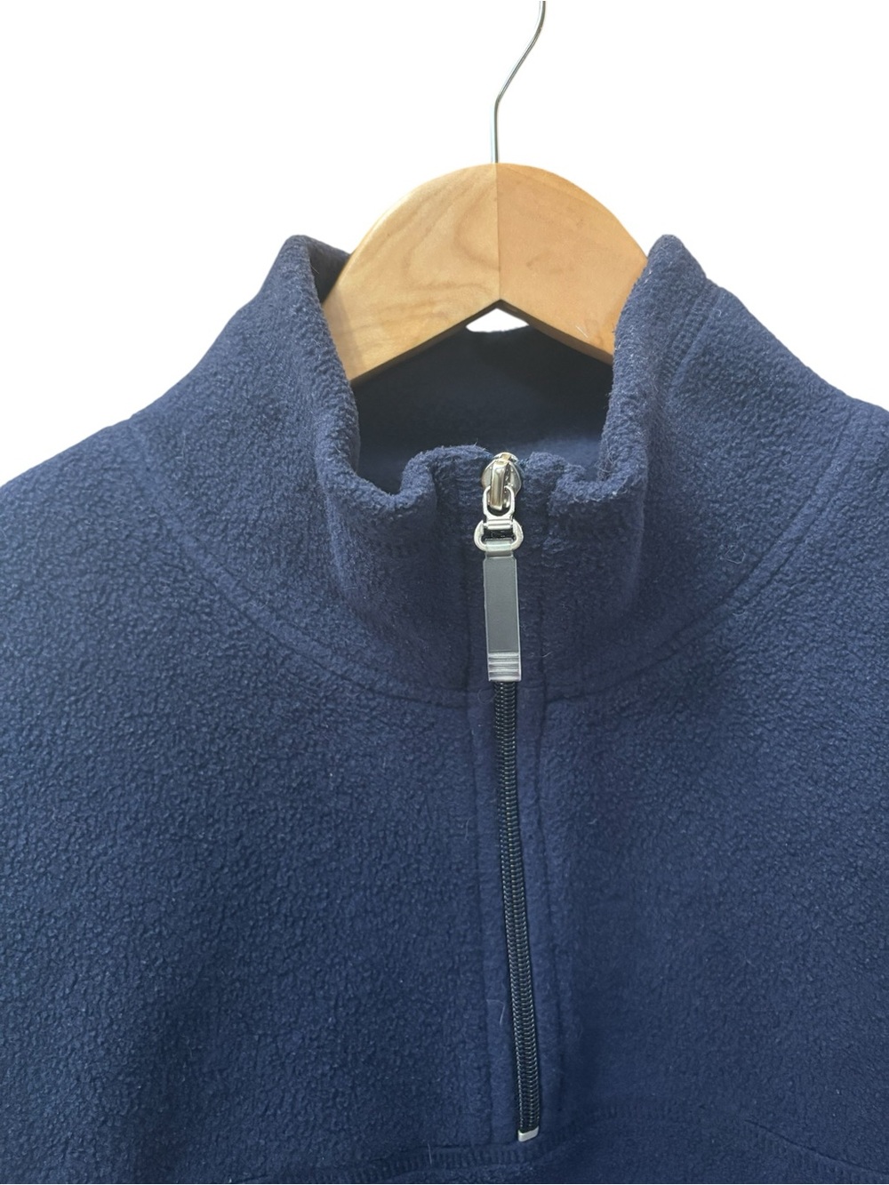 Disney Mickey Fleece Pullover Sweatshirt Size XL Navy‎ Blur Embroidered 1/4 Zip - Picture 3 of 7